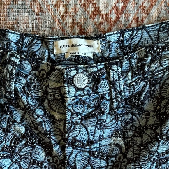 Isabel Marat Etoile eyelet jean shorts - Picture 3 of 3